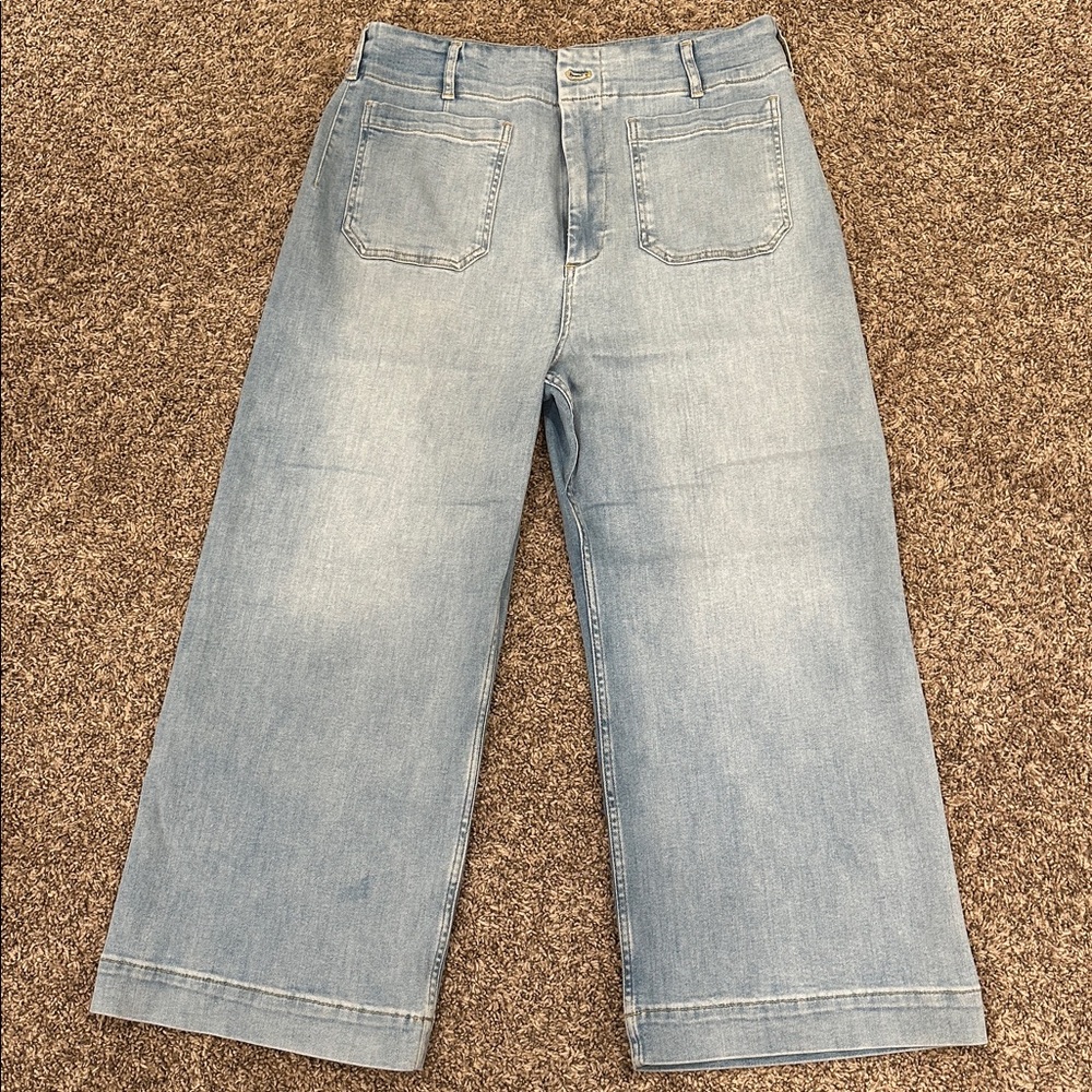 Anthropologie Maeve Light Wash Wide-Leg Jeans Size 32 - Picture 4 of 8